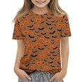 thumbnail image 3 of HAJWOH Halloween Shirts for Toddler Kids Girls 3/4 Sleeve Funny Graphic T-Shirt Casual Crewneck Tunic Tops Halloween Clothing, 3 of 7