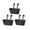 Black, variant on Olilia 3 Pcs Hanging Flower Pot, Metal Iron Bucket Planter Box with Detachable Hooks, Outdoor Flowers Holder for Railing Fence Balcony Garden Yard - Black
