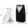 thumbnail image 4 of Nvzi 100 cajas de regalo para dulces de boda, caja de regalo para novios, recuerdos de boda para invitados y amigos (50 para la novia + 50 para el novio), 4 of 5
