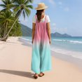 thumbnail image 7 of Women's Summer Ombre Gradient Jumpsuit, Casual Wide Leg Bib Overalls with Pockets, Loose Fit Sleeveless Boho Rompers Long Pants, 7 of 7