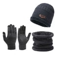 thumbnail image 1 of Bufanda Sombrero Guantes Conjunto Tejido Lana Moda Unisex, 1 of 7
