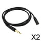 thumbnail image 1 of 2x 1,5 M Negro PVC 6,35 Mm a 3,5 Mm Conector de Cable de Audio Macho Hembra 2 piezas, 1 of 8