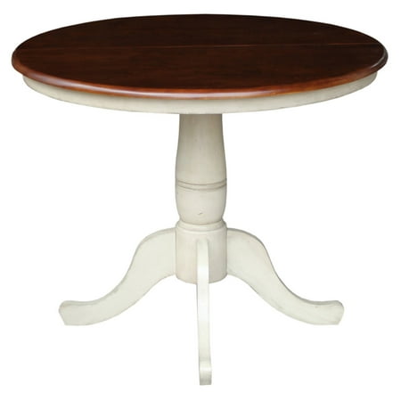 International Concepts Raymond 36 in. Round Pedestal Dining Table with Leaf