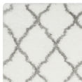 thumbnail image 3 of SAFAVIEH Indie Careen Geometric Polyester Shag Area Rug, Ivory/Grey, 5'1" x 7'6", 3 of 5