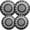 Mandala With Ornate Floral, variant on Stove Burner Covers, Metal Cover for Electric Gas Stove Burner,Gray And Golden Marble,8 and 10 Inch,Set of 4