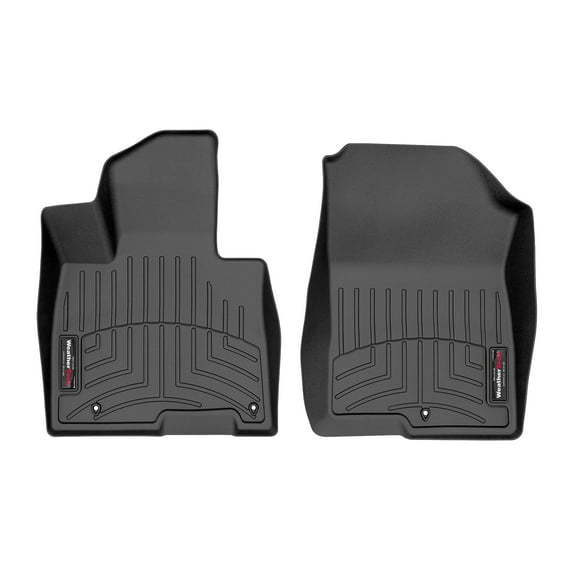 WeatherTech Custom Fit FloorLiners compatible with Hyundai Tucson, Tucson Hybrid, Santa Cruz - 1st Row (Driver & Passenger), Black