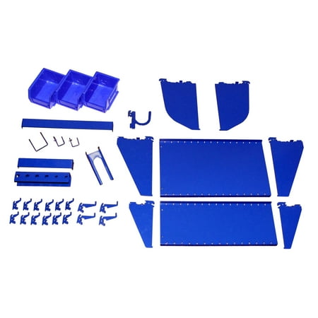 Slotwall Accessory - Wall Control Slotted Tool Board Workstation Accessory Kit for Wall Control Pegboard and Slotted Tool Board Only – Blue