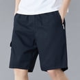 thumbnail image 6 of Kakii Men's Cargo Shorts, 5-Inch Inseam Utility Shorts with Multiple Zipper Pockets & Elastic Waist, Casual Shorts, 6 of 7