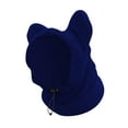 thumbnail image 3 of Gorro con orejeras de invierno para perro, suave, con capucha, resistente al viento, ajustable Azul oscuro grande, 3 of 9