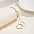 thumbnail image 4 of VNOX Stainless Steel 18K Gold Plated Tennis Chain Finger Bracelet Hand Chain for Wedding Party Gift, 4 of 6