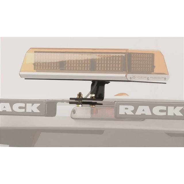BackRack Headache Rack Light Mount 91002REC 16 Inch x 7 Inch Rectangular; Black; Without Light