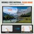 thumbnail image 3 of VEVOR Projector Screen with Stand, 120 inch 16:9 4K 1080 HD Outdoor Movie Screen with Stand, Wrinkle-Free Projection Screen with Bar Feet and Carry Bag, for Home Theater Cinema Backyard Movie Night, 3 of 9