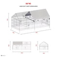 thumbnail image 3 of Chicken Coop 86x40 In Chicken Run Pen For Yard With Cover Outdoor Metal Portable Chicken Tractor Cage Enclosure Crate Outside For Poultry Breeding, 3 of 9