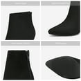thumbnail image 3 of DREAM PAIRS Women's Pointed Toe Low Heel Suede/Pu Back Zipper Ankle Boots KALILA BLACK/SUEDE Size 10, 3 of 5