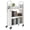 White1, variant on VEVOR Rolling Library Book Cart, 330 lbs Capacity, 30.3 x 15 x 48.0-Inch Library Cart, Single Sided L-Shaped Shelves with 3-Inch Lockable Wheels, Book Truck for Home Shelves Office and School, White