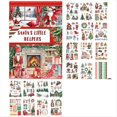 thumbnail image 1 of Scrapbooking Stickers Kit Scrapbooking Ledger Decorative Sticker Material Kit Vintage Christmas Patterns Craft Tool B,8 x PET Sticker 1 x Paper 11 x Writing Paper, 1 of 9