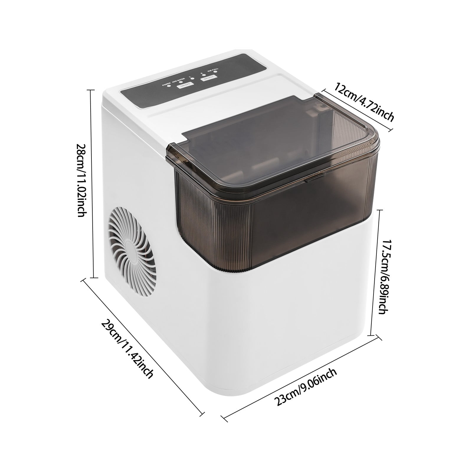 Commercial Countertop Ice Maker Electric Ice Maker for Home Cafes Offices 1.41L