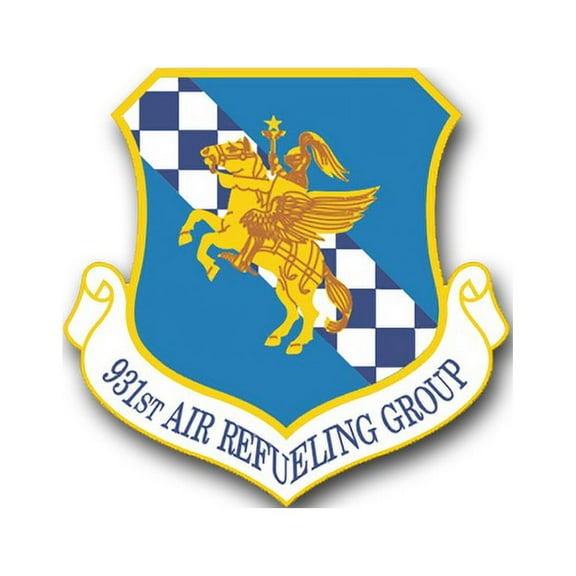3.8 Inch Air Force 931st Air Refueling Group Vinyl Transfer Decal