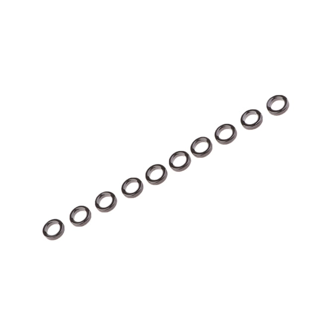 10 Uds., Caña de pescar negra, punta , s de cerámica, guías, juegos de s para ojos, piezas de repuesto para reparación de caña de - Plata, S Sunnimix Guías de cañas de pescar Anillo de la punta