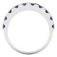 thumbnail image 5 of 1 ctw Wedding Band for Women - 18K White Gold Simulated Tanzanite Stackable Eternity Ring, 5 of 6