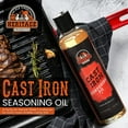 thumbnail image 3 of Heritage Products Cast Iron Seasoning Oil - Low-Smoke, Hi Temp All-Natural Skillet Conditioner for Dutch Oven, Griddle, Camp Grill – Cleans, Protects Cast Iron Cookware with Avocado Oil, 3 of 9