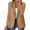 Khaki, variant on Women Suit Coat Single Button Solid Color Straight Anti-wrinkle Long Sleeve Formal Business OL Commute Style Lady Office Coat Spring Fall Jacket