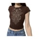 thumbnail image 1 of Sunloudy - Camiseta informal de verano para mujer, manga corta, cuello redondo, patrón impreso, camisetas holgadas Sunloudy camiseta de mujer, 1 of 7