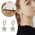 thumbnail image 4 of Exquisite Five Petal Flower Earrings Versatile and Fresh Floral Design for Every Occasion, 4 of 6