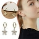thumbnail image 4 of Pendientes de flores de cinco pétalos Pendientes de flores exquisitos Pendientes de flores frescos y versátiles, 4 of 7
