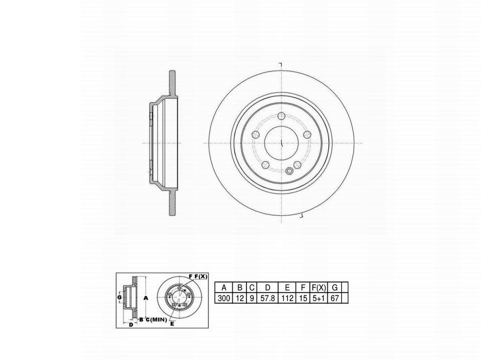UltraHC Coated High Carbon Brake Rotor, Rear UR005734, Mercedes-Benz Metris 2021-2016