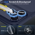 thumbnail image 3 of CASEFIV Camera Lens Protector for iPhone 17 Pro/iPhone 17 Pro Max, Tempered Glass Screen Protector Metal Individual Camera Cover Accessories Case Friendly,Navy, 3 of 6