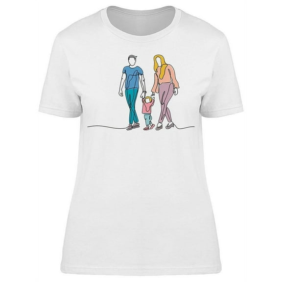 Happy Walking Family T-Shirt Women -Image by Shutterstock, Female 3X-Large