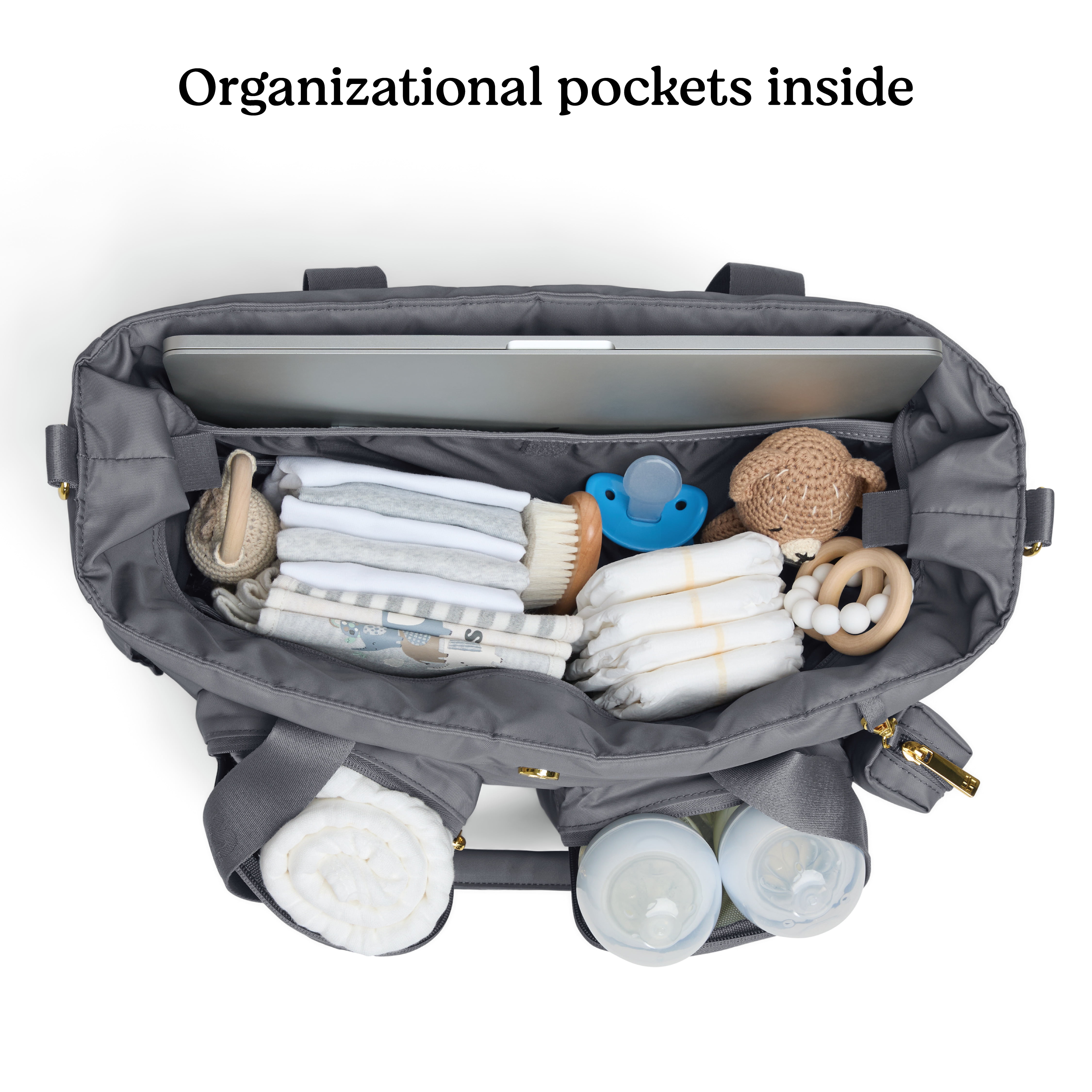 Huggies Sunshine Carry All Pack Tote Diaper Bag, Grey