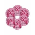 thumbnail image 7 of 15 Inch Round Placemats Set of 6, Pink Ribbon Non Slip Heat Insulation PP Table Mats, Wings Romantic Love Heart Flowers Retro Country Washable Place Mats for Kitchen Dining Party Table Decor, 7 of 7