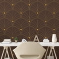 thumbnail image 2 of Ambesonne Art Deco Peel & Stick Wallpaper for Home, Dark Brown Classic Scales, 13"x100", Dark Brown Sand Brown, 2 of 5