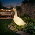 thumbnail image 6 of Union Products 23" Light Up Wild Goose Garden Statue, Seasonal Outfit Compatible, White, 6 of 7