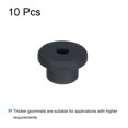 thumbnail image 3 of Uxcell 10Pcs T Type Rubber Grommet Mount Dia 16mm 23x7x14mm Seal Protection Flexible Hole Plugs Cable Pipe Black, 3 of 5