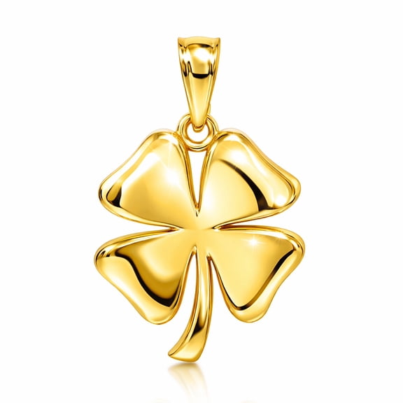 Charm America - Gold Four Leaf Clover Charm - 10 Karat Solid Gold