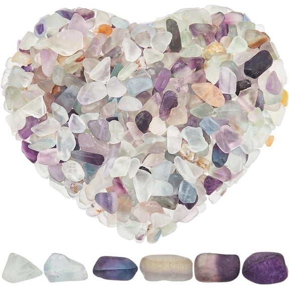 1.1 Lb/500g Amethyst Stones Chips Mixed Stone Chips Crushed No Holes Natural Gemstones Samll Crystals Rock Stone for Vases Fish Turtle Plants Cactus Vases fillers Home Decor Mixed Color 1set