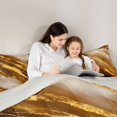 thumbnail image 4 of Homewish Gradient Watercolor Art Twin Comforter Sets,Contemporary Aesthetic Bedding Set,Brown Gold,Light Gray Reversible,2pcs,1 Comforter and 1 Pillowcase, 4 of 7