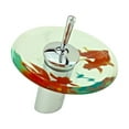 thumbnail image 4 of Waterfall Faucet Bathroom Sink Tap Cast Brass Chrome 7" H Koi Fish Glass| Renovators Supply, 4 of 8