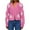 Hot Pink, variant on Women’s Long Sleeve Fluffy Knit Cardigan with Floral Pattern Open Front Soft Lightweight Sweater for Casual Wear Green S