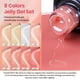 thumbnail image 4 of Set de esmaltes de uñas Beetles Jelly Gel, 8 colores, rosa nude y blanco, 4 of 7