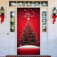 thumbnail image 5 of Hometravel Christmas Gingerbread House Door Cover, Holiday Door Curtain for Wall Decor, 35.4x70.8 Inch Festival Party Background, Seasonal Entrance Display Banner, 5 of 6
