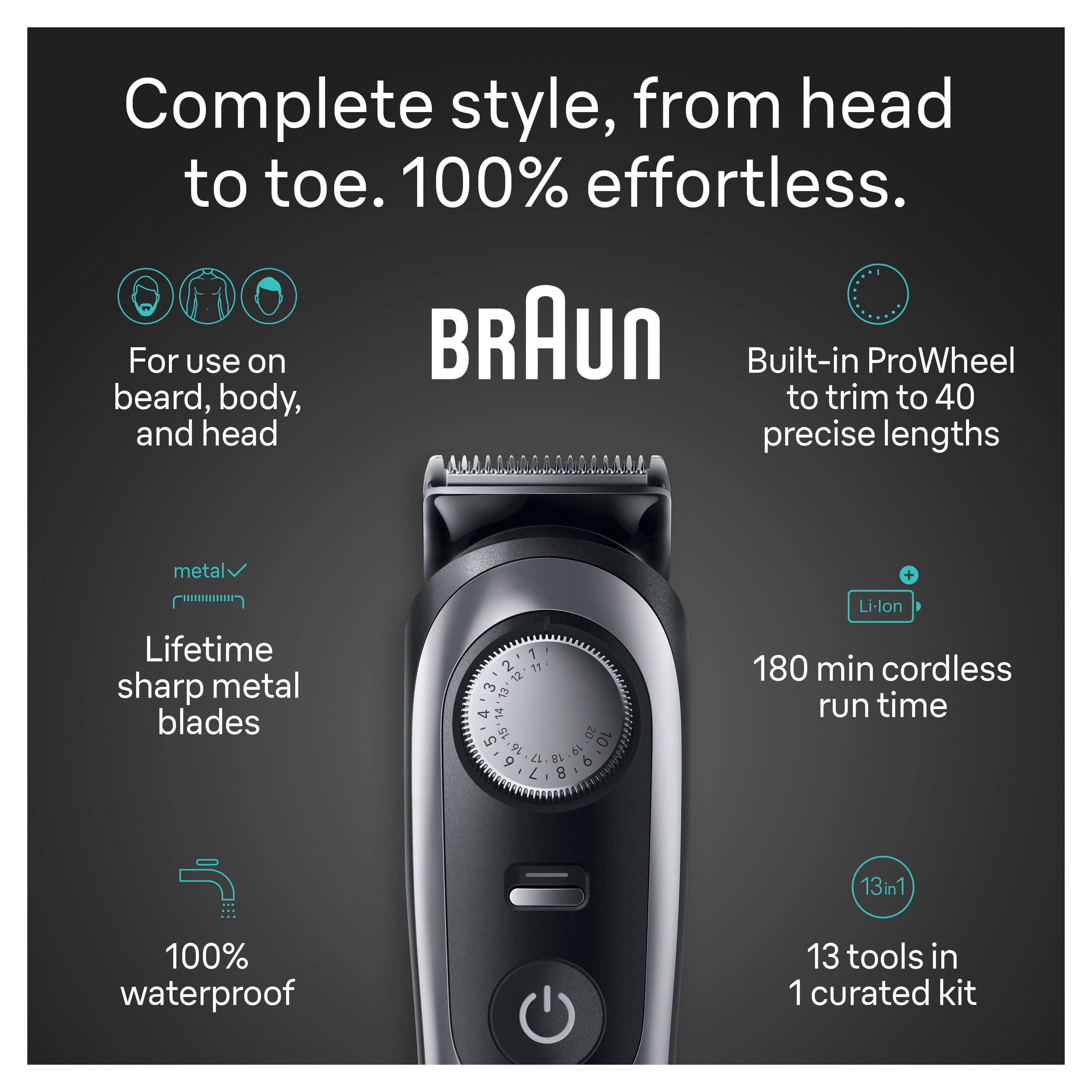 Braun Series 9 9440 All-in-One Style Kit, 13-in-1 Grooming Kit