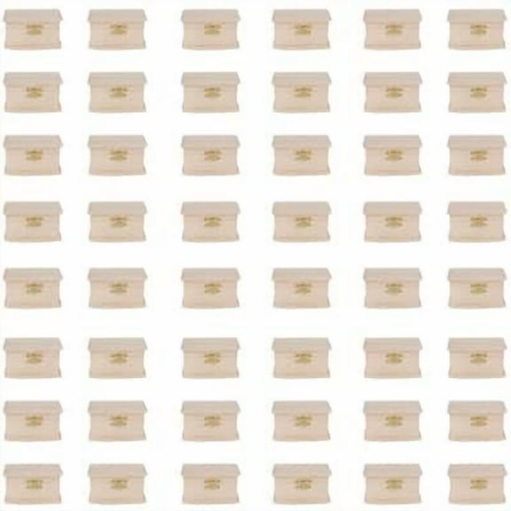 3.5" Wood Trinket Box by Make Market – Unfinished Hinged Boxes with Clasp Closure for DIY Crafts - Personal Gifts - or Home Decor Projects - 48 Pack