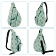 thumbnail image 3 of Mujeres Hombres Bolso bandolera floral con bolsillo con cremallera Mochila Bolso bandolera Eccomum Bolso bandolera, 3 of 7
