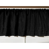 faux burlap window valance 58 wide black with pleated ruffles
