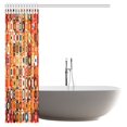 thumbnail image 3 of BSDHOME Classical Pattern with Circles Rings and Polka Dots Vintage Style Geometric Grunge Fabric Bathroom Shower Curtain Set with Hooks, 66 X 72 Inches, 3 of 3