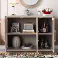 thumbnail image 2 of Storage Cabinet Sideboard with 3 Tempered Glass Doors and Adjustable Shelf for Living Room Dining Room Study Entrance, 2 of 10